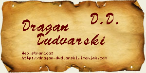 Dragan Dudvarski vizit kartica